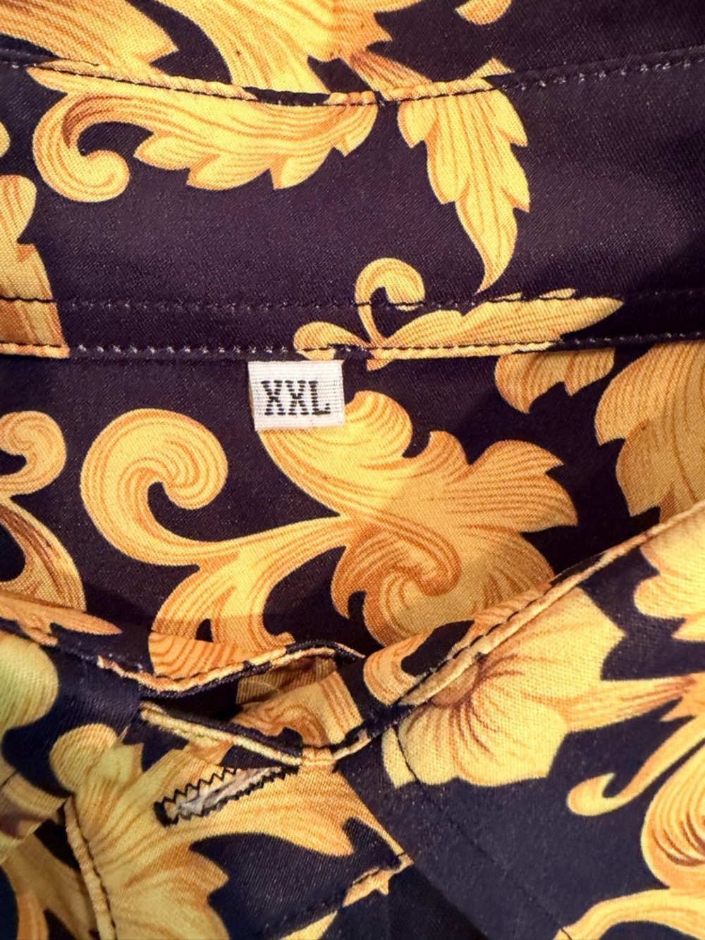 Daupanzees | men’s luxury print dress shirt. Size: XXL - Picture 12 of 16